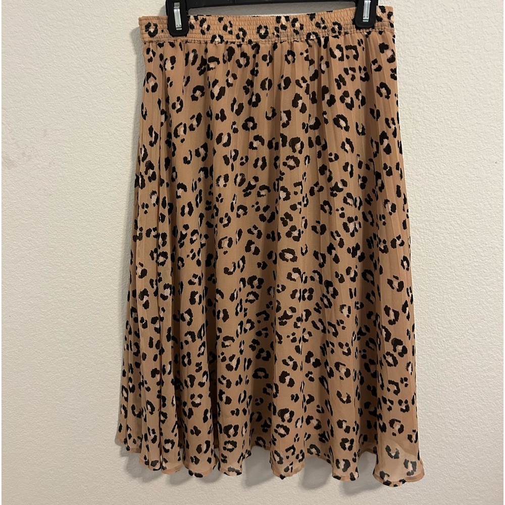 Target Brand “A New Day” Pleated Leopard Print Skirt